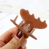 Heart-Shape Acetate Hair Clip Claw Retro Stitching