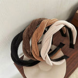 Wide Corduroy Knot Headband for Women
