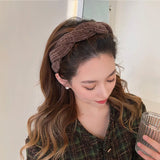 Wide Corduroy Knot Headband for Women