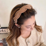 Wide Corduroy Knot Headband for Women
