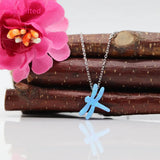 Dragonfly Opal Silver Pendant Necklace Women Animal Jewelry Gift