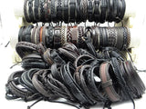 Leather Wrap Braided Hemp Bracelets Unisex Wristband Bracelet 30pcs