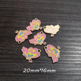 100pcs/bag Enamel Butterfly Charms, Jewelry DIY/Handmade
