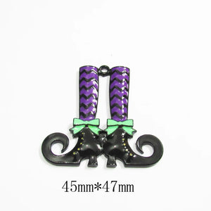 10pcs Enamel Ghost/Witch/Minnie Halloween Pendant for Chunky Kids Necklace