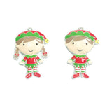 10pcs Christmas Rhinestone/Enamel Pendants For Chunky Jewelry