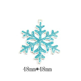 10pcs Enamel Snowflake Pendants For Jewelry Making
