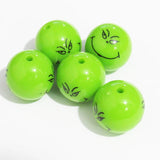 100pcs Acrylic Lime Green Ghost Beads Chunky Halloween Necklace/Jewelry