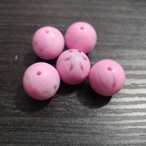 20mm 100pcs/bag Flower Beads Chunky Necklace Jewelry
