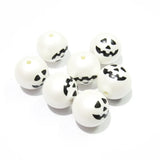 20mm Acrylic Pearl Ghost Face Beads: 100pcs Lot Chunky Halloween Necklace