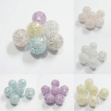 20mm 100pcs Chunky Faceted Crack Glitter Beads