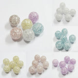 20mm Chunky Round Crack Glitter Beads, 100pcs/lot