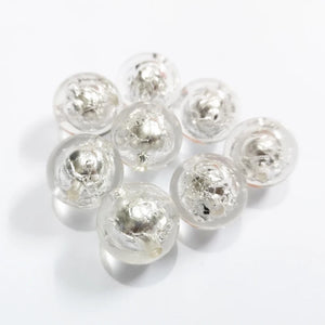 100pcs Clear Beads Inside Foil Beads for Kids Necklace/Bracelet Making