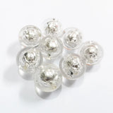 100pcs Clear Beads Inside Foil Beads for Kids Necklace/Bracelet Making