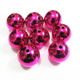 20mm 100pcs Dark Hotpink Acrylic UV Beads For Kids Necklace/Jewelry
