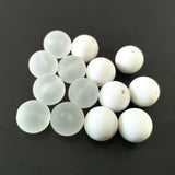 White/Clear Acrylic Matte Solid Beads 4mm-22mm