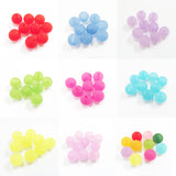 Transp Acrylic Matte Solid Beads 8-14mm