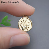18k Plated Sun Hand Charms Pendants for Jewelry Making