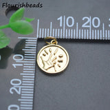 18k Plated Sun Hand Charms Pendants for Jewelry Making