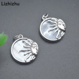 Natural Shell Sun Moon Face Charms Pendants for Jewelry Making