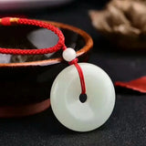 Night Light Stone Pendant Necklace Safe Buckle Sweater Chain for Women