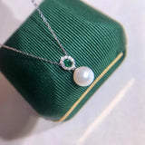 925 Silver Pendant Base for Pearl Crystal 5pcs/lot