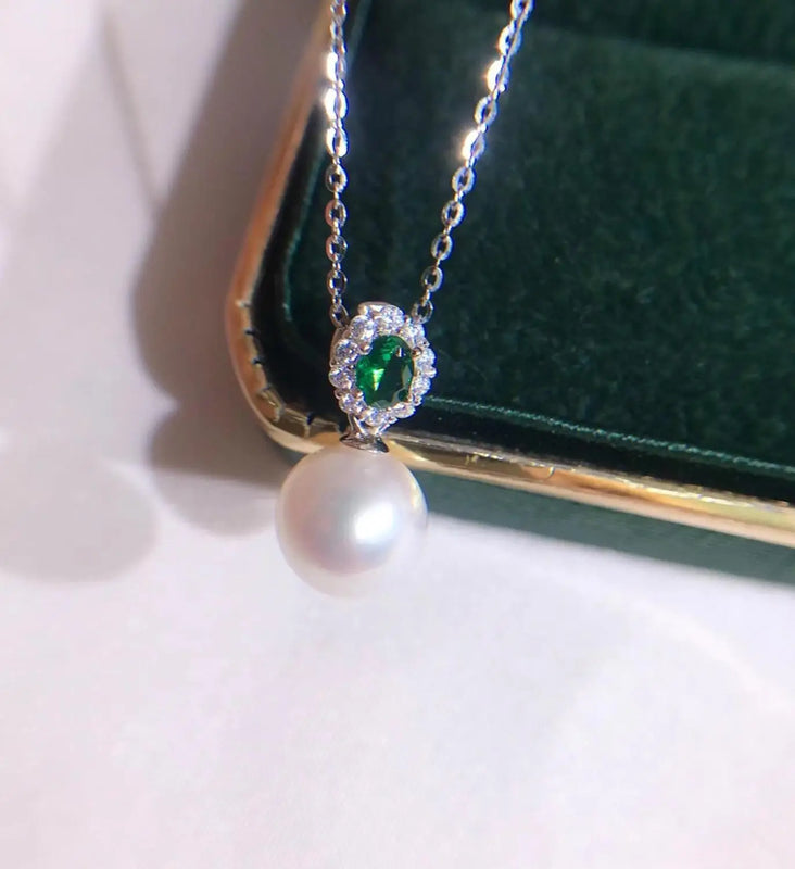 925 Silver Pendant Base for Pearl Crystal 5pcs/lot