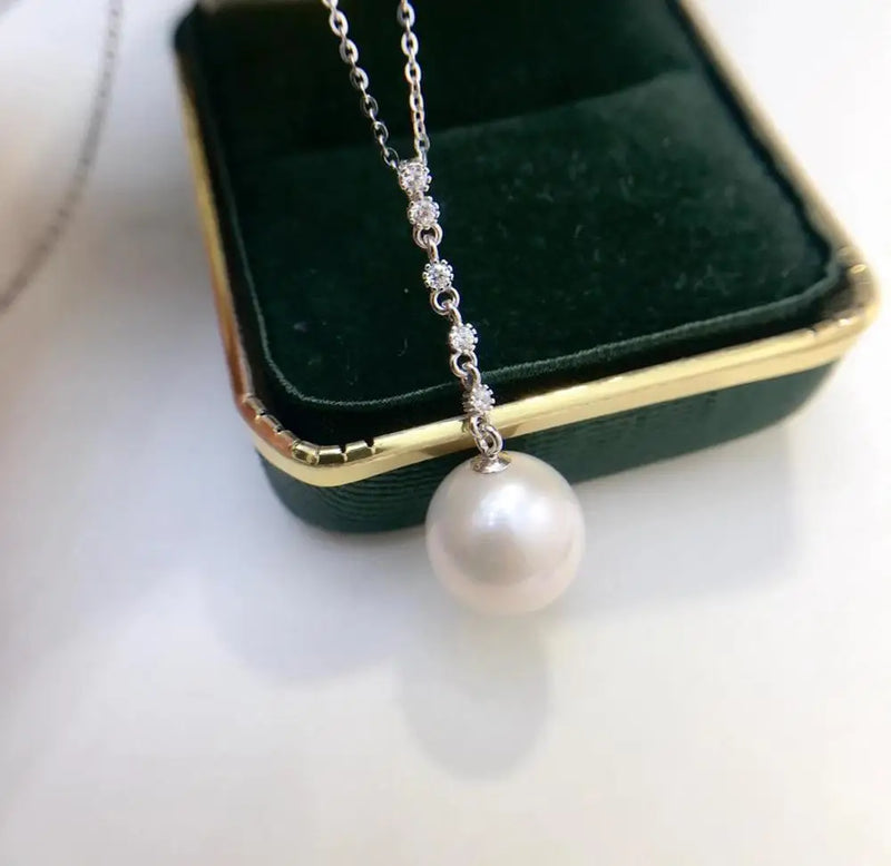 925 Sterling Silver Pendant Base for Pearl Crystal Jade Agate