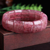 Old Mine Strawberry Crystal Bracelet - Sweet Gift for Women