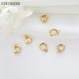 14K Plated Brass D Clasps DIY Jewelry Supplies