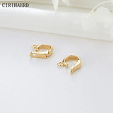 14K Plated Brass D Clasps DIY Jewelry Supplies