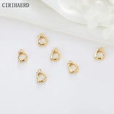 14K Plated Brass D Clasps DIY Jewelry Supplies