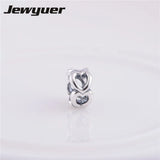 Heart Spacer Charm 925 Silver Love Around