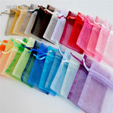 Organza Bags 9x12cm Drawstring Jewelry Pouches, Wedding Gift Bags