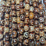 Oval Agate Stone Tibet 3 Eyes Totem Dzi Beads