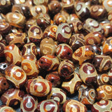 Oval Agate Stone Tibet 3 Eyes Totem Dzi Beads