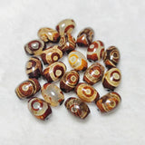Oval Agate Stone Tibet 3 Eyes Totem Dzi Beads