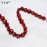 Cultured Freshwater Pearl Beads Claret for DIY Jewelry Making