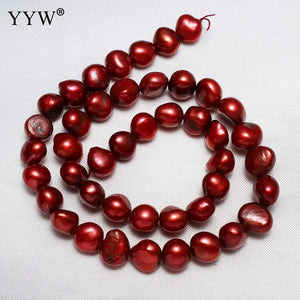 Cultured Freshwater Pearl Beads Claret for DIY Jewelry Making