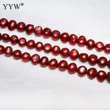 Cultured Freshwater Pearl Beads Claret for DIY Jewelry Making