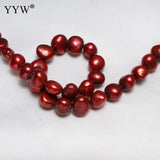 Cultured Freshwater Pearl Beads Claret for DIY Jewelry Making