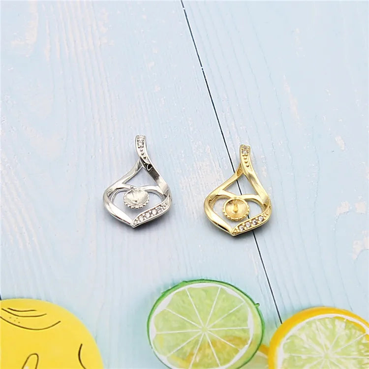 Pendant Base Mountings for Pearls Beads Stones, 10pcs/lot