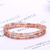 Peridot Natural Crystal Bracelet Cut Corner Bead Necklace for Women