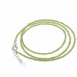 Peridot Natural Crystal Bracelet Cut Corner Bead Necklace for Women