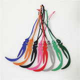 Arabic Letter Keychain Backpack Pendant Natural Leather Bag Charm