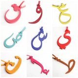 Personalized Arabic Letter Keychain Backpack Pendant Bag Charm