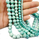 Peru Amazonite Stone Beads For DIY Jewelry 4/6/8/10mm