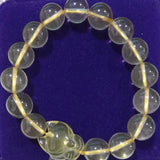 Pink Yellow Crystal Bracelet 12mm Beads Fox Hand String Lucky Gift Jewelry