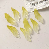 Plastic Resin Leaf Plant Charms for DIY Jewelry Making 100pcs