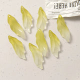 Plastic Resin Leaf Plant Charms for DIY Jewelry Making 100pcs
