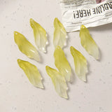 Plastic Resin Leaf Plant Charms for DIY Jewelry Making 100pcs